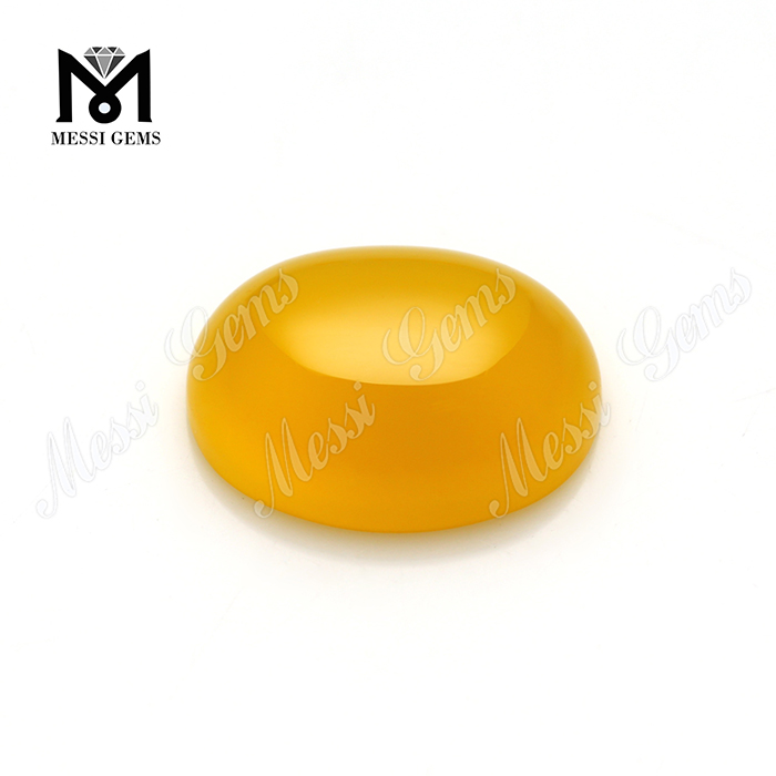 Factory Direct Vendite Oval Cabochon Gemstone Yellow Agate Beads