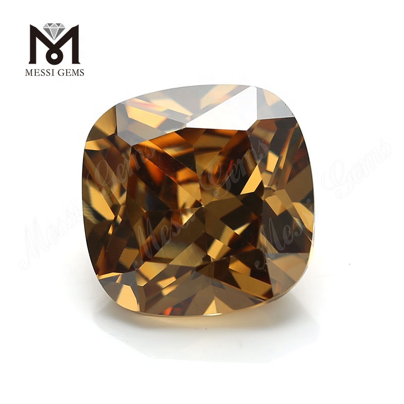 Solve Lux Brown Cushion 12*12mm CZ Cubic Zirconia Lapides Prices
