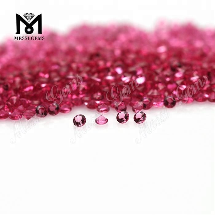 Factory Cheap Price round 1.5mm Ruby Color Glass Stone