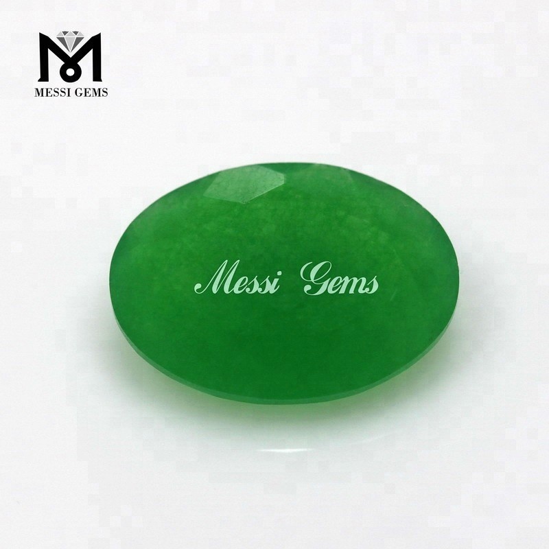 Tutus Price Green Vicus Oval Cut 10*14 mm Solve Jade Gemstones