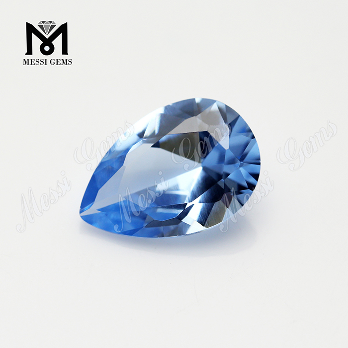 Tutus CVI # blue spinel stone pirum cut synthetica spinel gemma