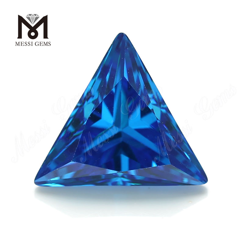 High Quality triangulus Figura 12*12mm Blue topazius CZ Cubicus Zirconia Stone Pretium
