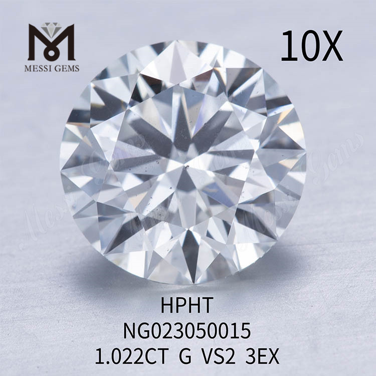 1.022ct G VS2 Solve Gemstone Saccharum Diamond Round Shape