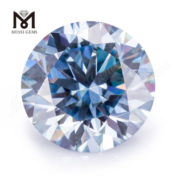 New Blue Round Shape solve Gemstones Saccharum Moissanite pro Jewelry