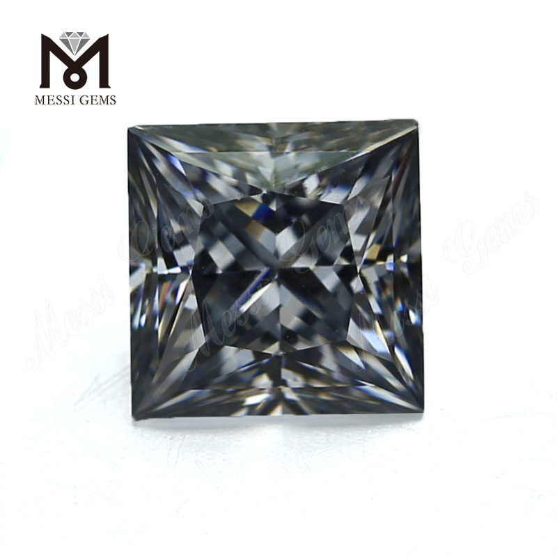 12* 12mm Grey SQ Cut synthetica moissanite